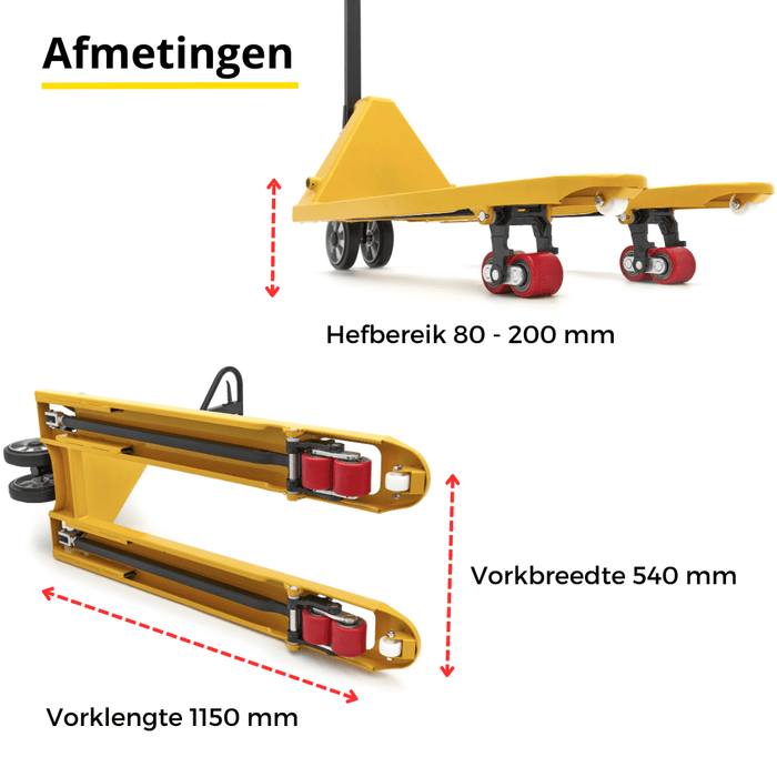 Heftruckshop Basic Palletwagen - 2500KG - Heftruckshop