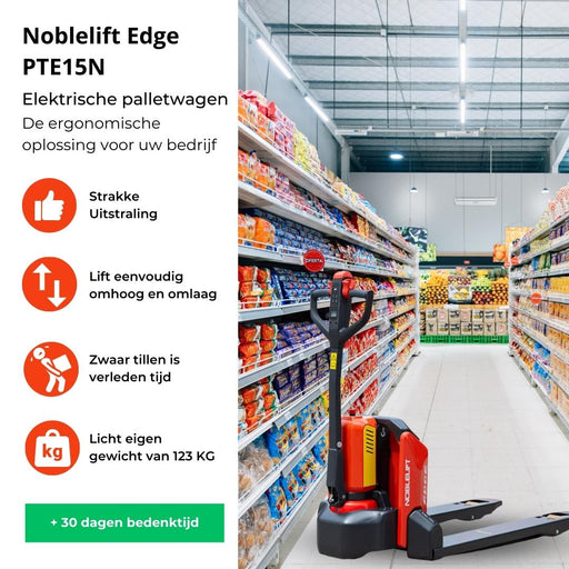 Noblelift PTE15N - EDGE Elektrische Pompwagen LI - LION - 1500KG Pro - Heftruckshop