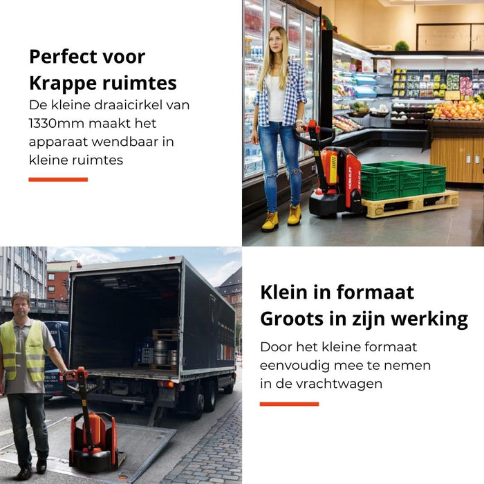 Noblelift PTE15N - EDGE Elektrische Pompwagen LI - LION - 1500KG Pro - Heftruckshop
